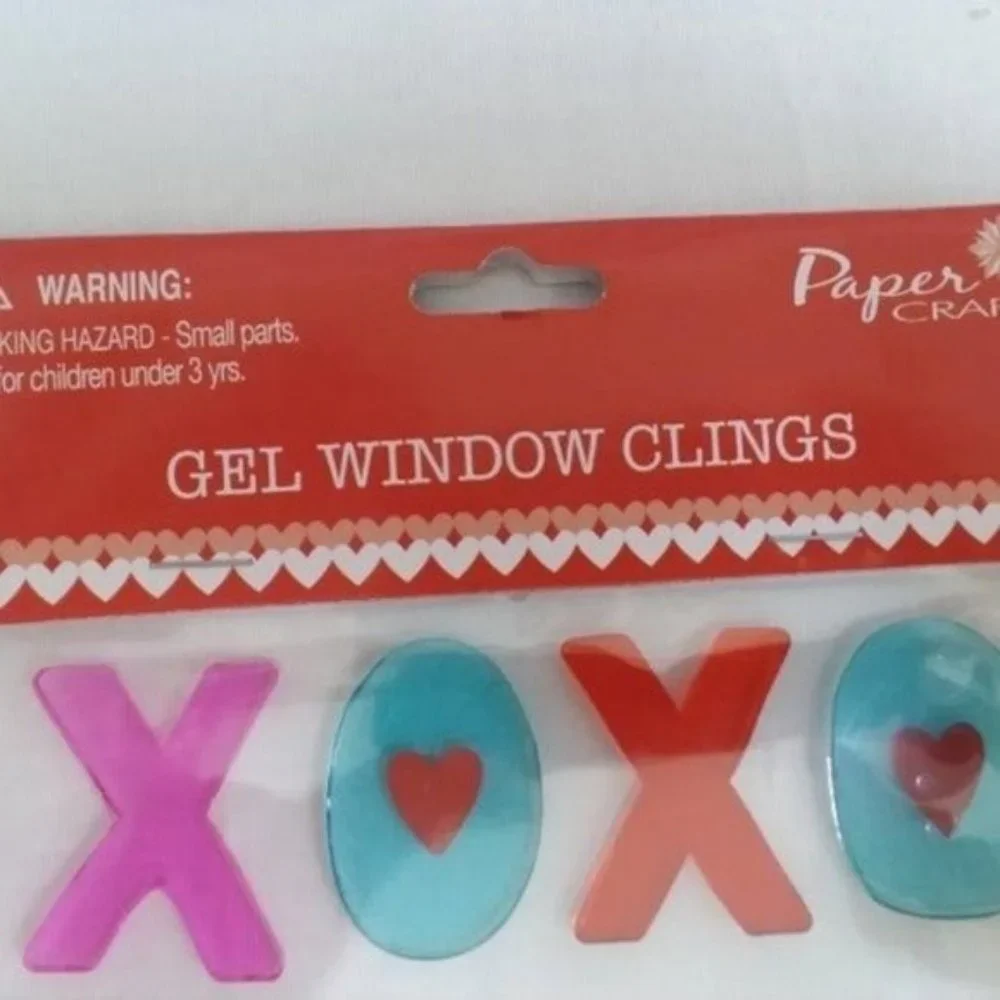 Valentine Window CLINGS & Napkins Beverage Wedding Party New 3 Piece Set